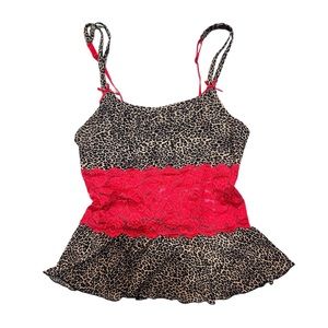 cabernet — cheetah & lace top 🏹